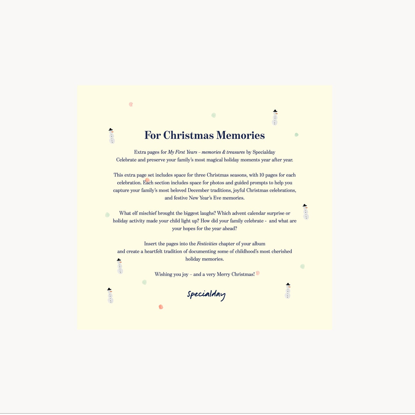 extra pages – christmas memories