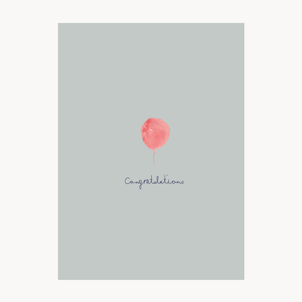 greeting card – congratulations – rose balloon