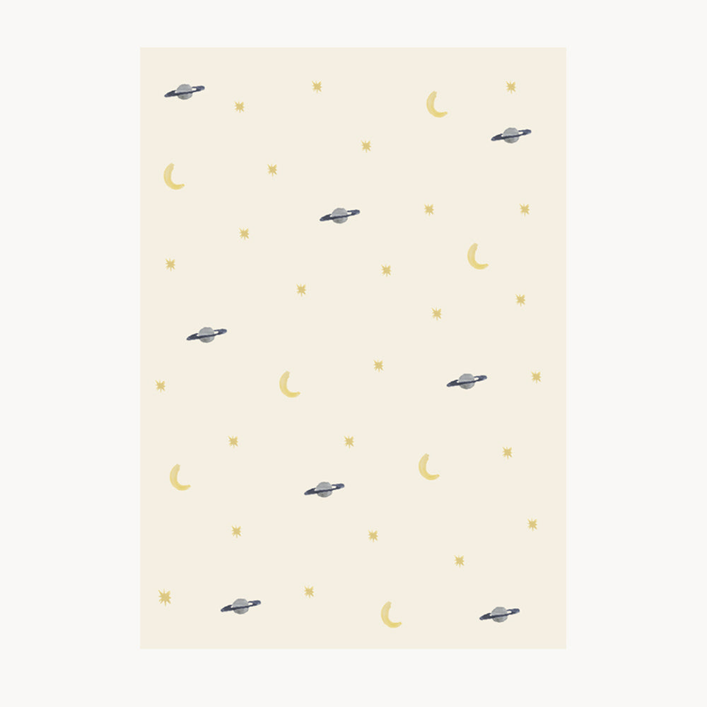 greeting card – moon, stars & planets