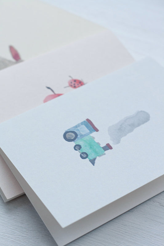 greeting card – train – small