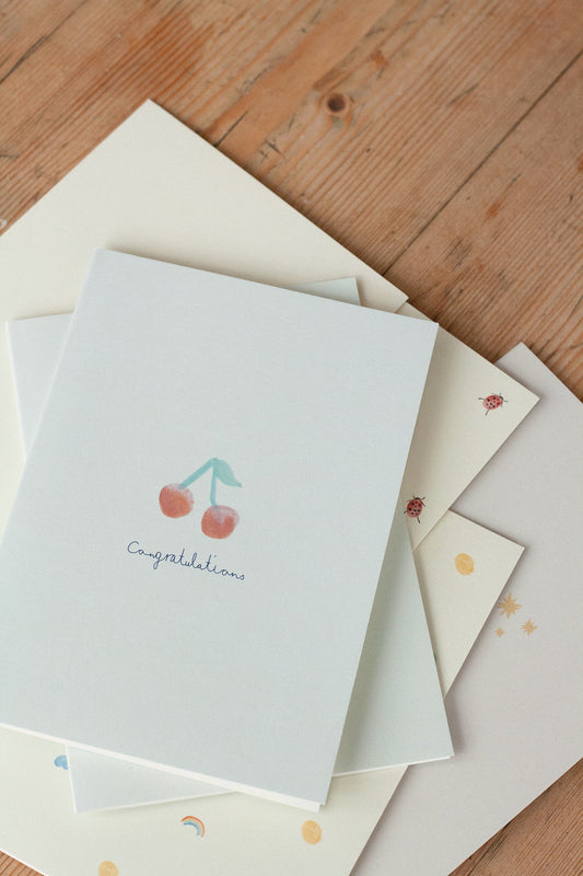 greeting card – congratulations – cherry