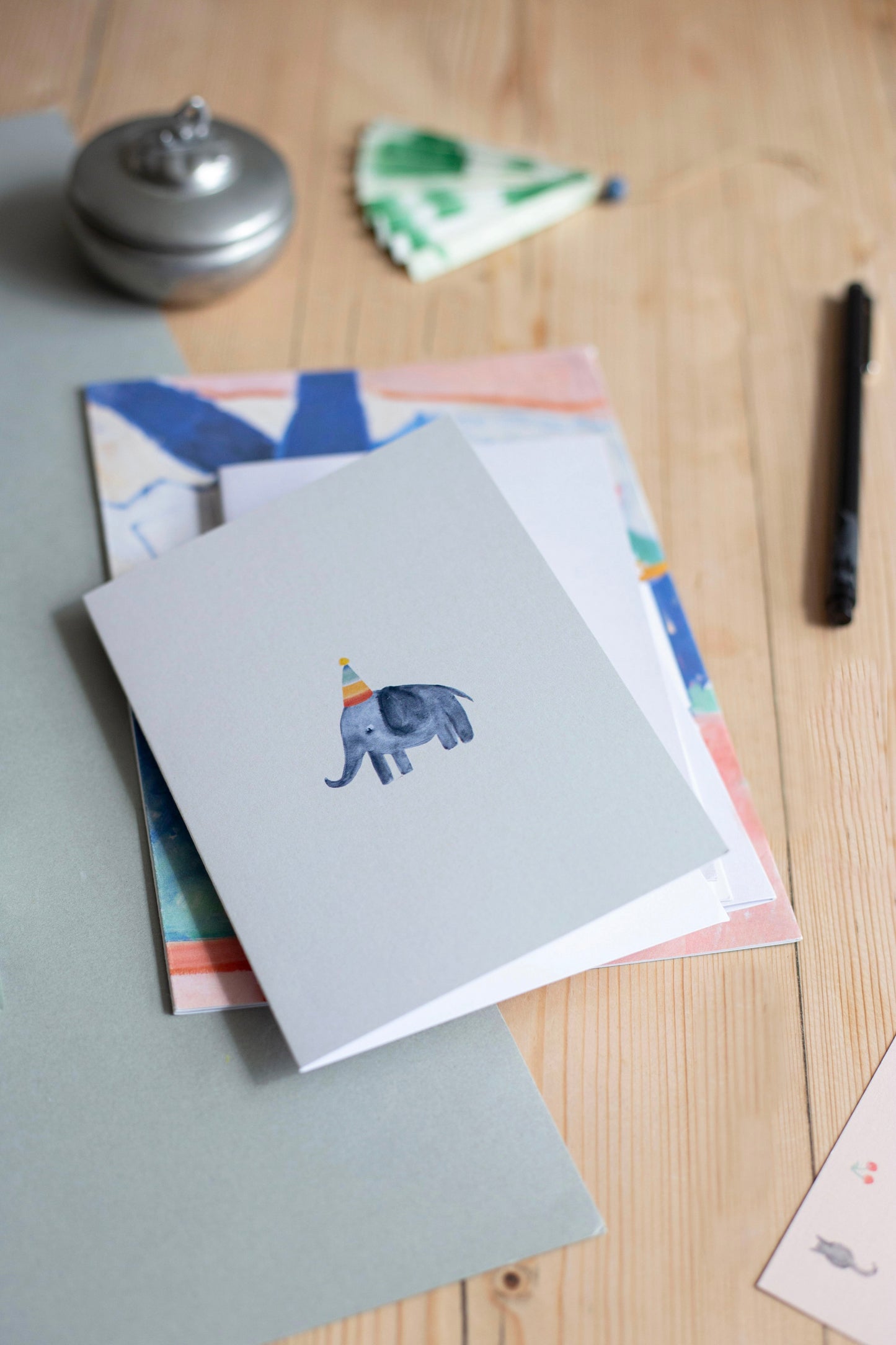 greeting card – festive elephant