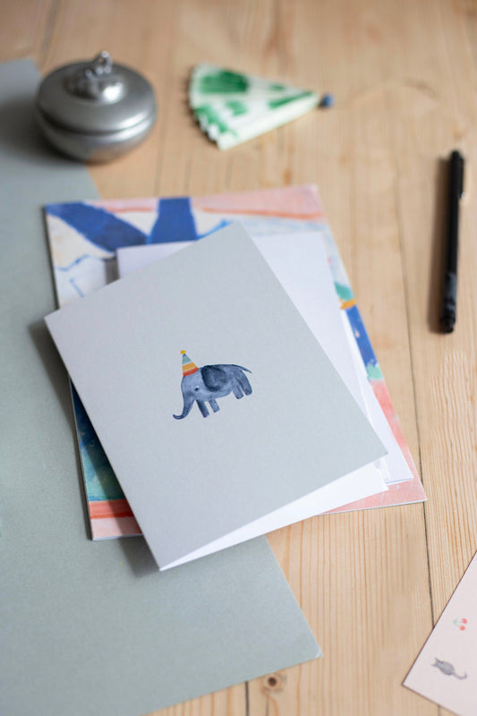 greeting card – festive elephant
