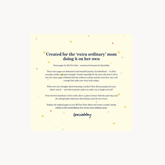 extra pages – for the 'extra ordinary' mom
