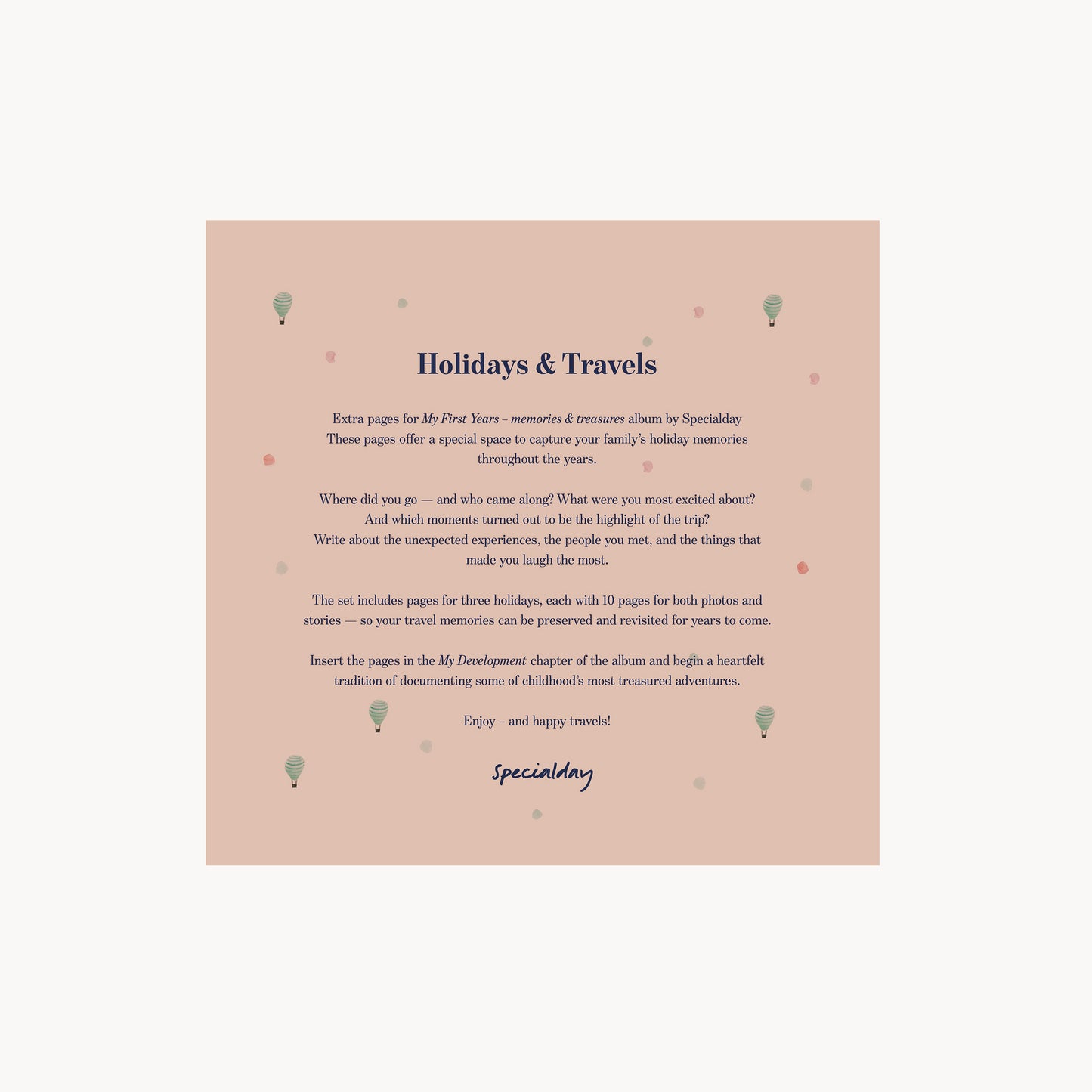 extra pages – holidays & travels