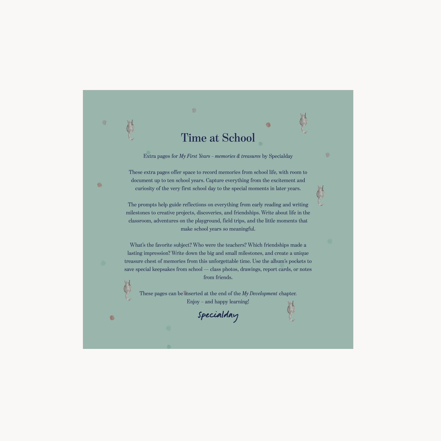 extra pages – time at school