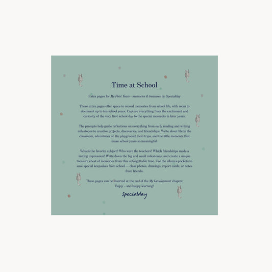 extra pages – time at school