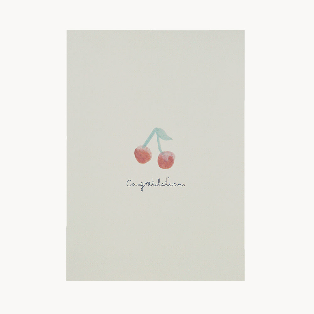 greeting card – congratulations – cherry